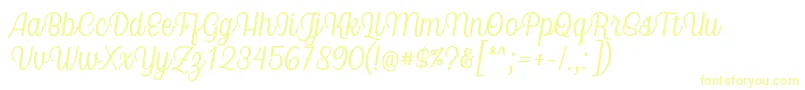 Police Nicolera Font by Keithzo 7NTypes – polices jaunes sur fond blanc