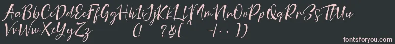 Шрифт nicolette demo – розовые шрифты на чёрном фоне