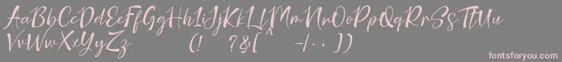 nicolette demo Font – Pink Fonts on Gray Background