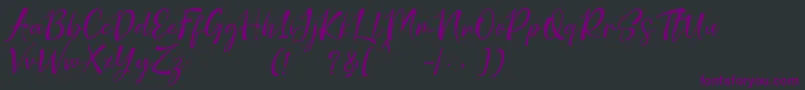 Шрифт nicolette demo – фиолетовые шрифты на чёрном фоне