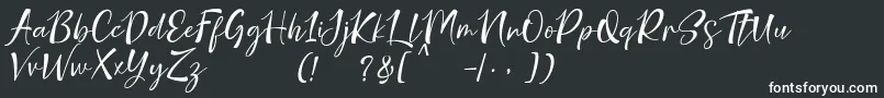 nicolette demo-Schriftart – Weiße Schriften auf schwarzem Hintergrund