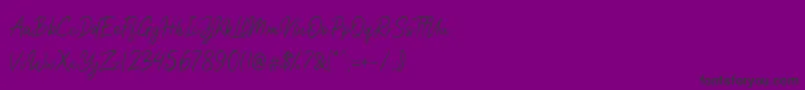 Nicollast Demo Font – Black Fonts on Purple Background