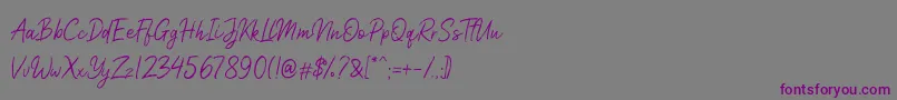 Nicollast Demo Font – Purple Fonts on Gray Background