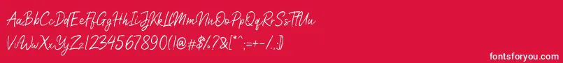 Nicollast Demo Font – White Fonts on Red Background