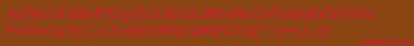 Niew CroMagnon Callig Font – Red Fonts on Brown Background