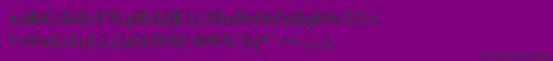 Niew CroMagnon Narrow-fontti – mustat fontit violetilla taustalla