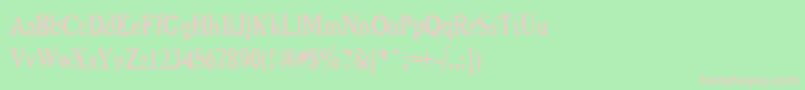 Niew CroMagnon Narrow Font – Pink Fonts on Green Background