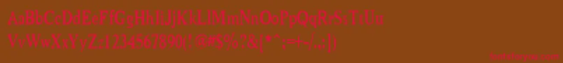 Niew CroMagnon Narrow Font – Red Fonts on Brown Background