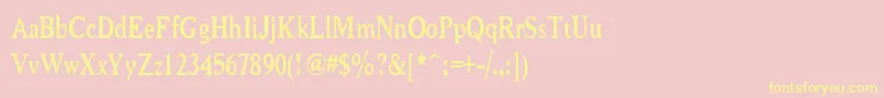 Niew CroMagnon Narrow Font – Yellow Fonts on Pink Background