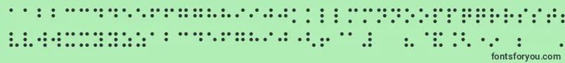 フォントNight Braille – 緑の背景に黒い文字