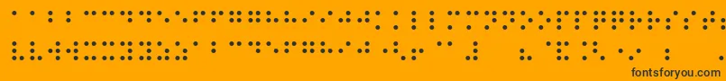Night Braille-Schriftart – Schwarze Schriften auf orangefarbenem Hintergrund