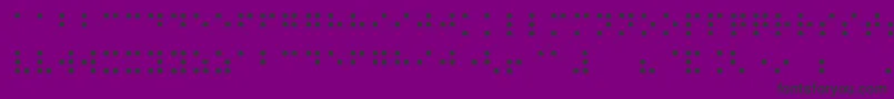 Night Braille-Schriftart – Schwarze Schriften auf violettem Hintergrund