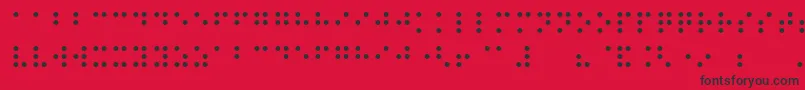 Night Braille Font – Black Fonts on Red Background
