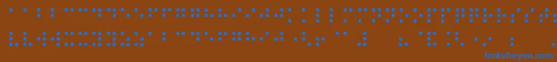 Czcionka Night Braille – niebieskie czcionki na brązowym tle