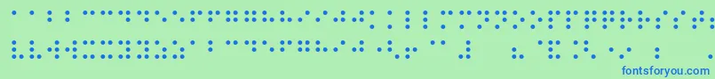 Night Braille Font – Blue Fonts on Green Background