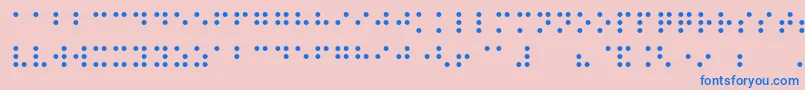 フォントNight Braille – ピンクの背景に青い文字