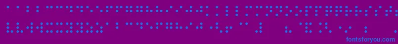 Night Braille Font – Blue Fonts on Purple Background