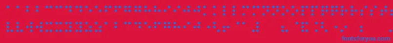 Night Braille Font – Blue Fonts on Red Background