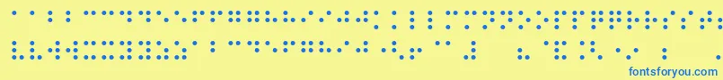 Night Braille Font – Blue Fonts on Yellow Background