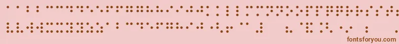 Шрифт Night Braille – коричневые шрифты на розовом фоне