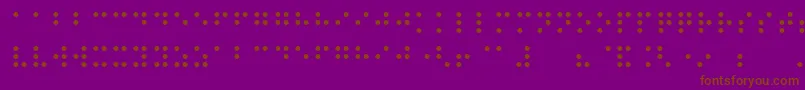 Fonte Night Braille – fontes marrons em um fundo roxo