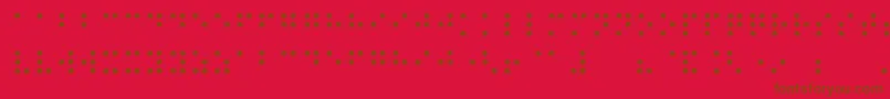 フォントNight Braille – 赤い背景に茶色の文字