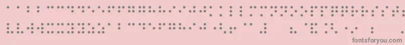 Night Braille Font – Gray Fonts on Pink Background