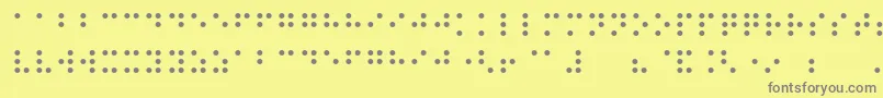 フォントNight Braille – 黄色の背景に灰色の文字