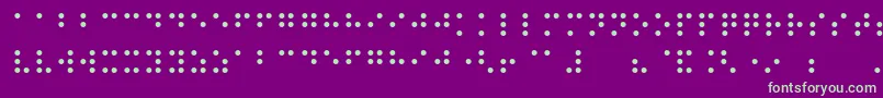 Night Braille Font – Green Fonts on Purple Background