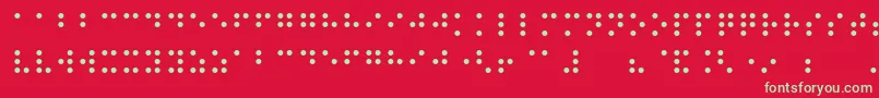 フォントNight Braille – 赤い背景に緑の文字
