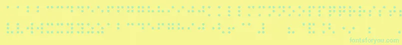 Weitere Informationen zur Night Braille-Schriftart Night Braille-Schriftart – Grüne Schriften auf gelbem Hintergrund