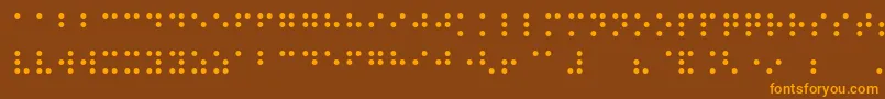 Czcionka Night Braille – pomarańczowe czcionki na brązowym tle