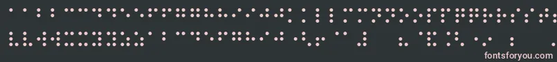 Czcionka Night Braille – różowe czcionki na czarnym tle