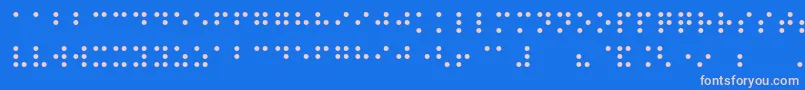 Więcej informacji o czcionce Night Braille Czcionka Night Braille – różowe czcionki na niebieskim tle