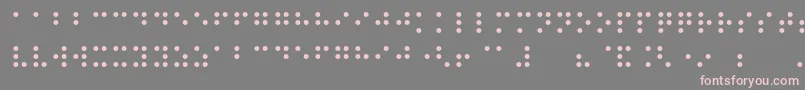 フォントNight Braille – 灰色の背景にピンクのフォント