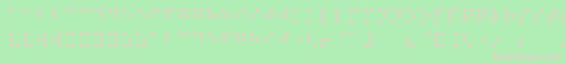 Night Braille-Schriftart – Rosa Schriften auf grünem Hintergrund