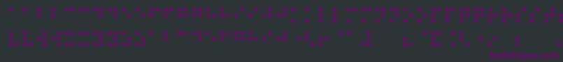 Night Braille-fontti – violetit fontit mustalla taustalla