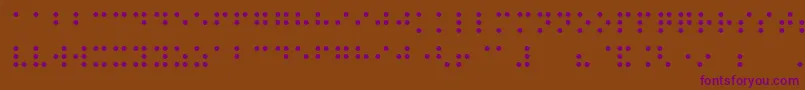 Night Braille Font – Purple Fonts on Brown Background
