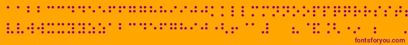 Night Braille Font – Purple Fonts on Orange Background
