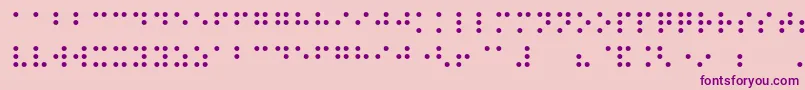 Night Braille Font – Purple Fonts on Pink Background