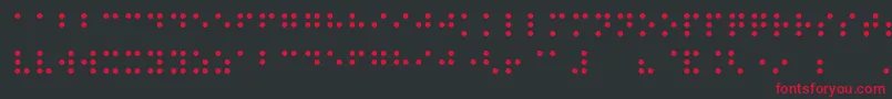 Night Braille Font – Red Fonts on Black Background