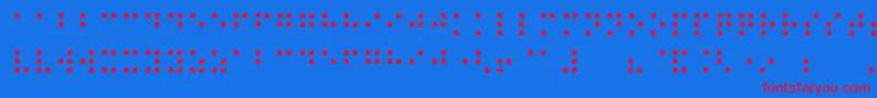 Fonte Night Braille – fontes vermelhas em um fundo azul
