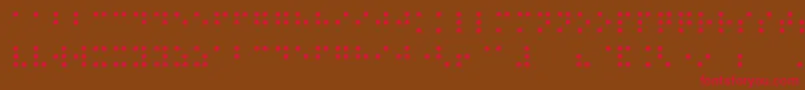Fonte Night Braille – fontes vermelhas em um fundo marrom