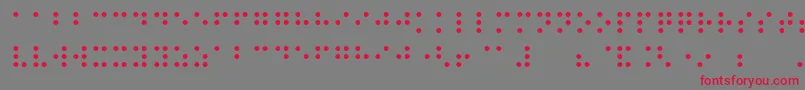 Night Braille-fontti – punaiset fontit harmaalla taustalla