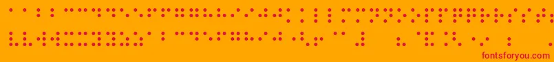 Night Braille-fontti – punaiset fontit oranssilla taustalla
