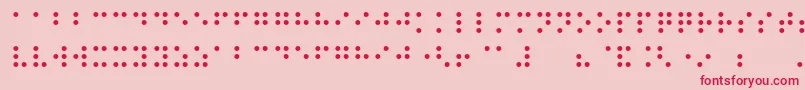 Night Braille Font – Red Fonts on Pink Background