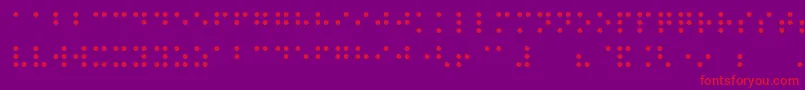 fuente Night Braille – Fuentes Rojas Sobre Fondo Morado