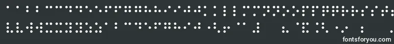 Fonte Night Braille – fontes brancas em um fundo preto
