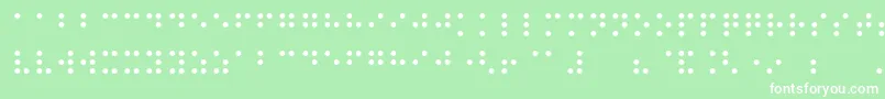 Night Braille Font – White Fonts on Green Background