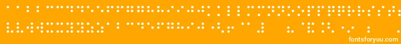 Night Braille-Schriftart – Weiße Schriften auf orangefarbenem Hintergrund